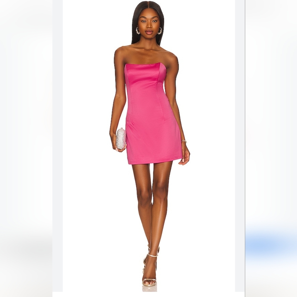 Elliatt Emani Pink Mini Strapless Dress Size M